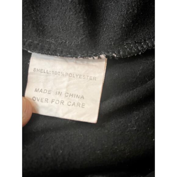 American Stitch Men's Track Pants Small Black Red Flames Drawstring Sweatpants - Picture 7 of 9